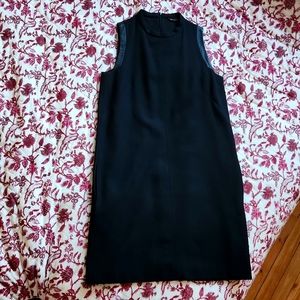 Massimo Dutti black A line sleeveless midi dress